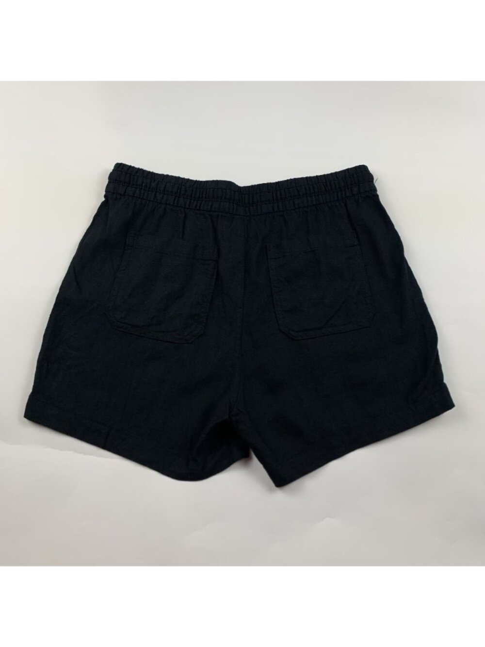 Old Navy Black Linen Blend High Rise Pull On Shorts S - Picture 4 of 4